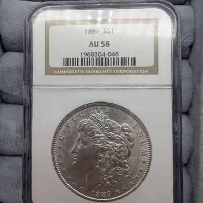 1889 Morgan Dollar…NGC AU58