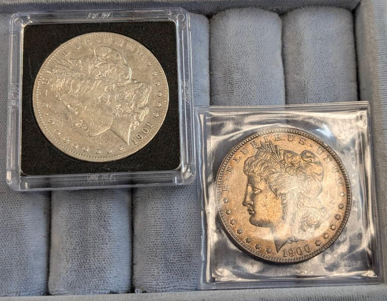 1901-S And 1900 Morgan Dollars 