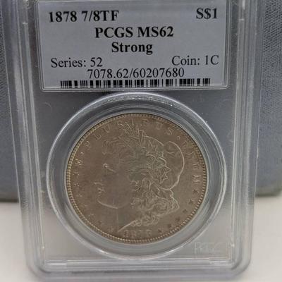 1878 7/8 TF Morgan Dollar...PCGS MS62