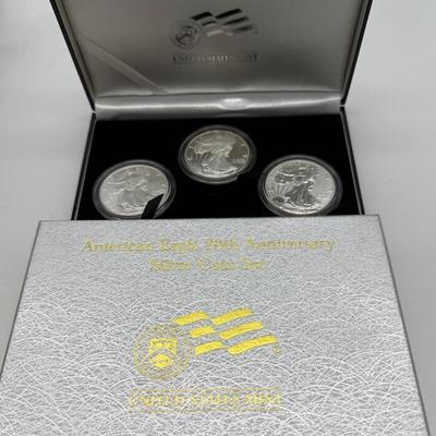 2006 American Eagle 20th Anniversary 3 Coin Set 