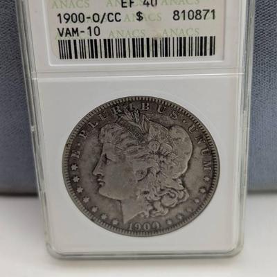 1900-O/CC Morgan Dollar...ANACS EF40, VAM-10