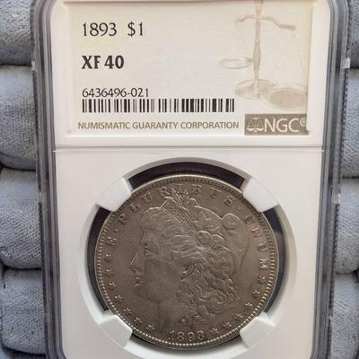 1893 Morgan Dollar… NGC XF40