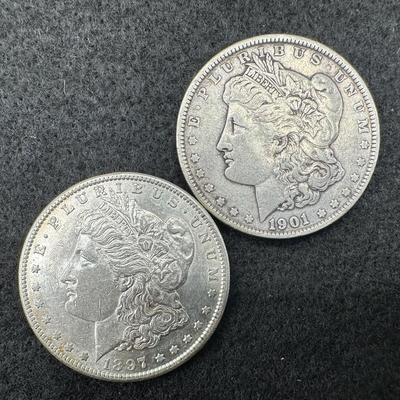 1897-S & 1901 Morgan Dollars