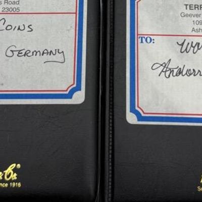 Foreign Coin Albums Carribean, Germany, Angola And Belgium 