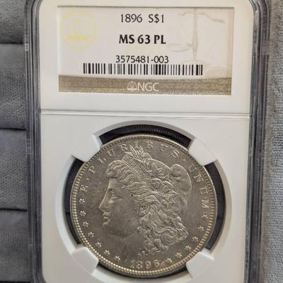 1896 Morgan Dollar NGC..MS63 PL