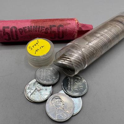2 Rolls Of Steel Pennies