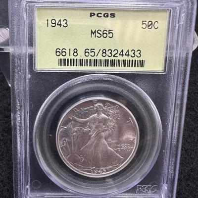 1943 Walking Liberty Half Dollar PCGS MS65