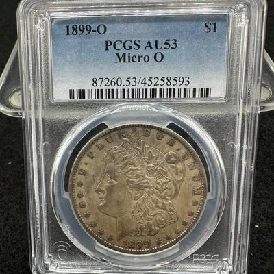 1899-O Morgan Dollar…PCGS AU53 Micro O