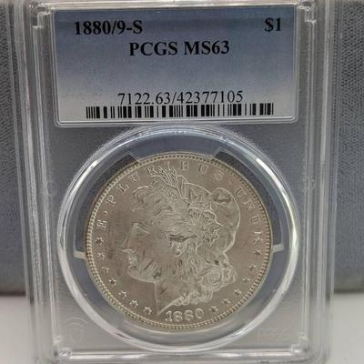 1880/9-S Morgan Dollar...PCGS MS63