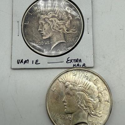 1923 And 1923-D Peace Dollars 