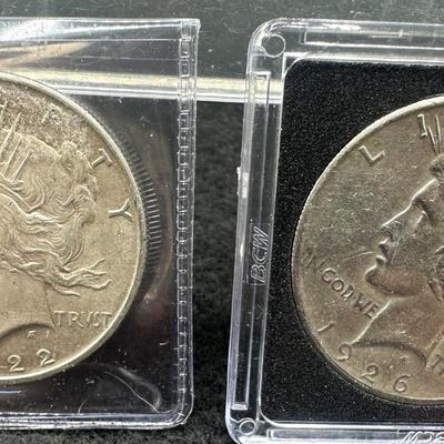 1922 & 1926 Peace Dollars