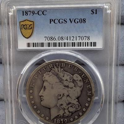 1879-CC Morgan Dollar… PCGS VG08