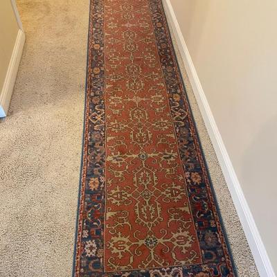 Williamsburg Karastan Wool Runner Rug – Ushak Pattern 552 – 2.6’ x 12’