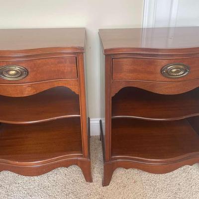Pair Of Antique solid mahogany nightstands