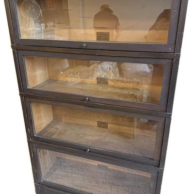 Vintage Mid Century Globe-Wernicke Four Section Barrister Book Case