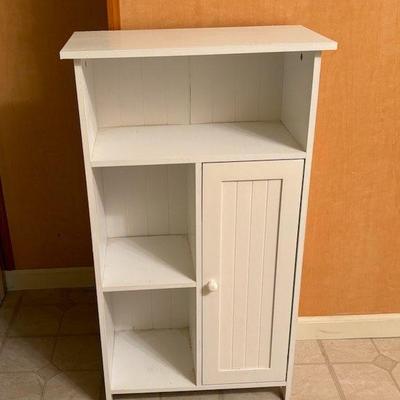 Small White Bathroom Storage Cabinet 