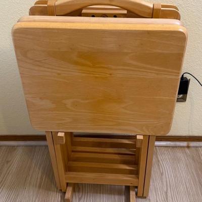 Wooden TV Trays With Stand