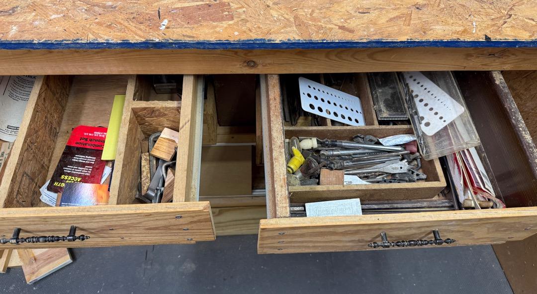 Contents Of 4 Drawers In Work Shop