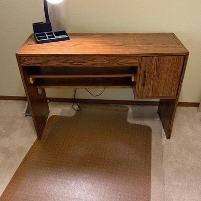 Small Desk And 2 Book Shelves With Books