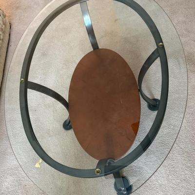 Oval Glass Coffee Table
