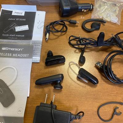 Bluetooth Wireless Headset (3) Including Jabra BT2046 & Emerson PLUS Accessories