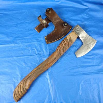 Damascus Bearded Axe