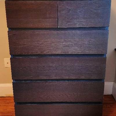 IKEA "Malm" Style Dresser With Six Drawers