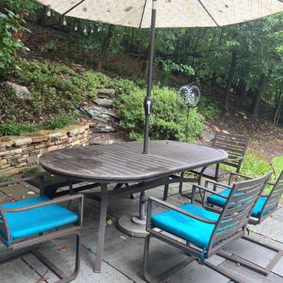Patio Table & Chairs  With Umbrella 