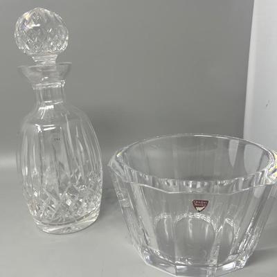 Or record Bowl & Waterford Decanter 