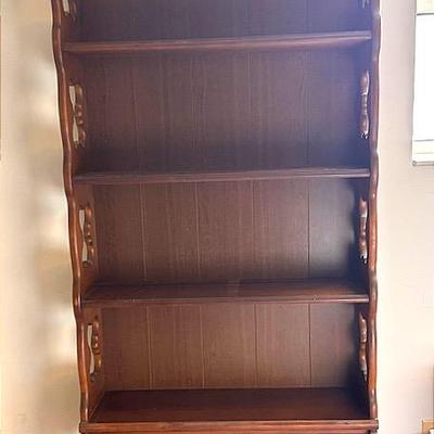 Six Shelf Wooden Bookcase