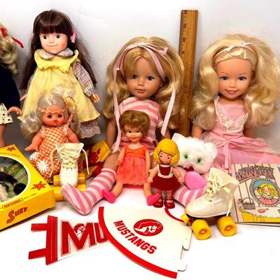 Eight Dolls Including Roller Derby And Vintage Furba And More 