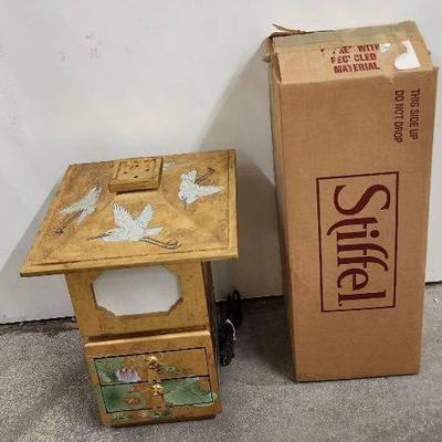 Vintage Stiffel Golden Pagoda Latern Table Lamp
