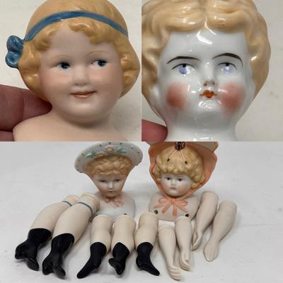 Vintage Doll Heads And Limbs