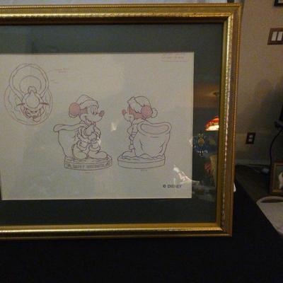 Disney Mickey Santa Candy Dish Sketch