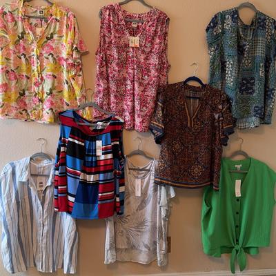 Lot Of 8 Size 3X Variety Sleeveless Tops 