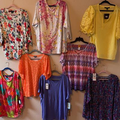 Lot Of 8 MAGICAL MYSTERY TOUR Womens Size 3X Tops Blouses  