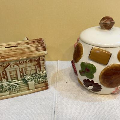 Coin Bank And Dessert Cookie Jar