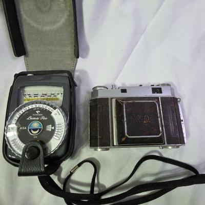 Kodak Vintage Camera Retina IIa And Luna-Pro Light Meter