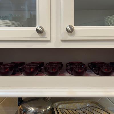 23 Tiny Red Punch Cups