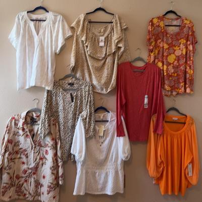 Lot Of 8 PARADE OF WARM TONES Blouses Tops Women’s Size 3X