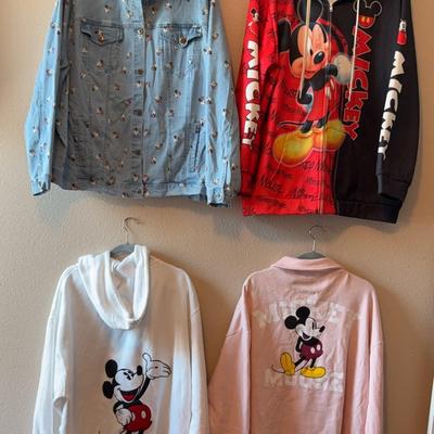 Lot Of 4 Official Walt Disney Mickey Mouse Hoodies & Jackets 