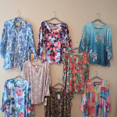 6 Long Sleeve and one Short Sleeve Women's Blouses 