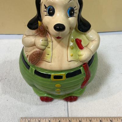 Duck Hunter Hound Dog Cookie Jar