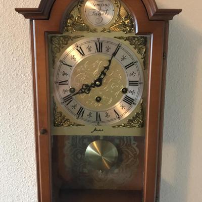 Wall Hanging Pendulum Clock w/ Clock Key