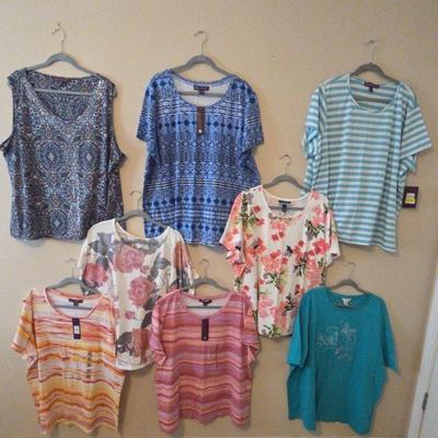Floral and Stripe Women's Blouses 