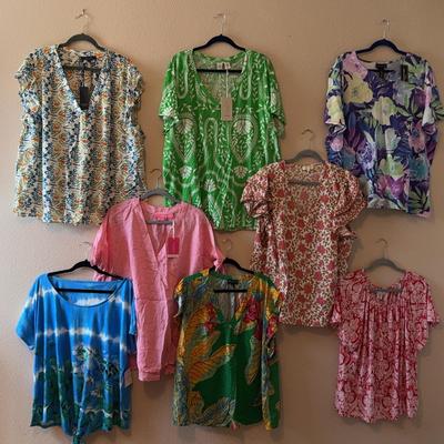 Lot Of 8 CRUISIN IN STYLE - MIX OF TOPS WOMENS Size 3X