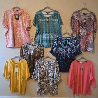 6 Women's Blouses one t-shirt with fish