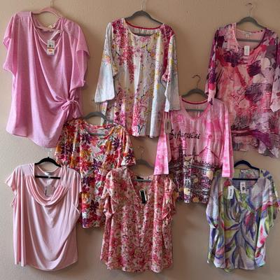 Lot Of 8 PERFECTLY PINK Tops & Blouses Womens 3XL 