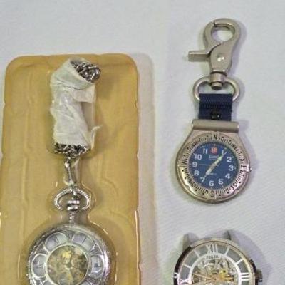 2 Pocket Watches 1 Watch No Band