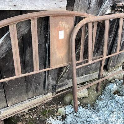 Antique headboard and foot board